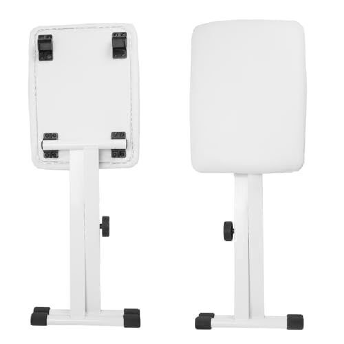 Adjustable Piano Bench, X Frame Folding Keyboard Chair Stool with 3 Height Settings (16-20 Inch),Suitable for Electronic Keyboard and Digital Piano,White