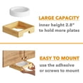 Clutter Moving Storage 10 Inch Bamboo Paper Plate Dispenser, Under Cabinet & Countertop ...