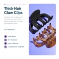 thumbnail image 2 of Gimme Beauty Thick Hair Claw Clips - Durable, No-Slip Design for Curly & Textured Hair - Made from Strong & Break-Resistant Recycled Plastic - Black & Tortoise, 2 of 9