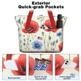 thumbnail image 2 of Tote Bag for Women - Pioneer Flower Shoulder Bag - Large Utility Work Duffle Bag with Zipper Handbag for Travel, Work, Sprots, 2 of 5