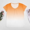 thumbnail image 4 of Aesthetic Orange And White Gradient Women's Blouse Short Sleeve Women's Top T-Shirt Spring Summer Clothes, 4 of 7