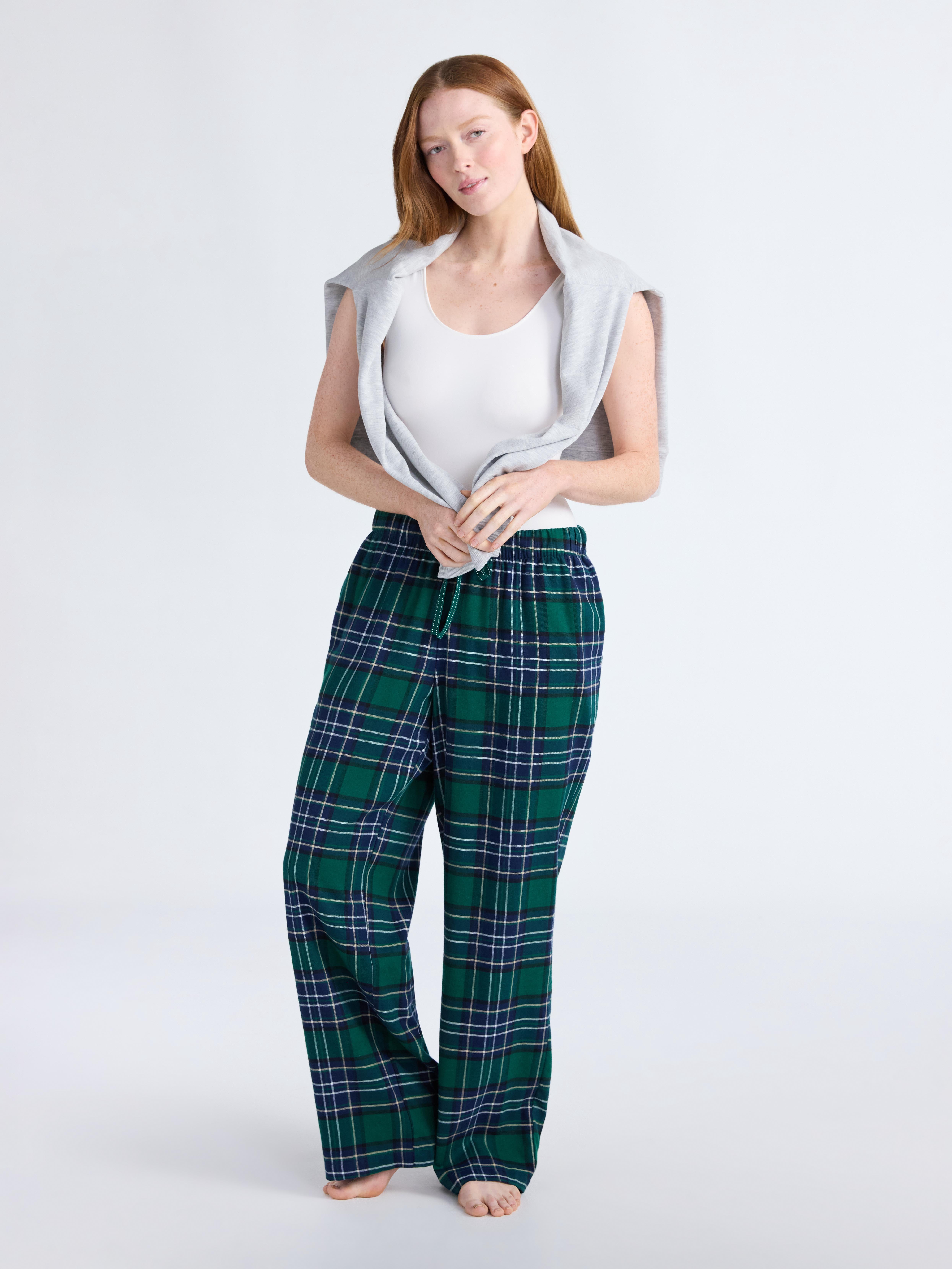 Joyspun Women's Flannel Sleep Pants, 30'' Inseam, Sizes XS-3X
