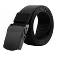 thumbnail image 1 of BRIGHTFUFU Cinturón militar para hombre, cinturón táctico ajustable de lona para exteriores con hebilla de plástico (negro), 1 of 3