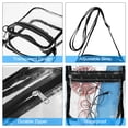 thumbnail image 4 of Unique Bargains Sac à Main en PVC Transparent Approuvé pour le Stade, Noir/gris, Sac à Main 2 Pièces, 4 of 6
