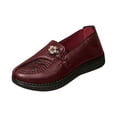 thumbnail image 2 of Office Shoes, Office Loafers, Office Womens Orthopedic Shoes, Loafers for Women Business Casual Shoes Comfortable Lightweight Penny Loafers Slip On Work Shoes Comfort Walking Flats, Red 7, 2 of 6
