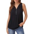thumbnail image 1 of Women's Deep V Neck Cut Out Back Sleeveless Blouse Tank Top, 1 of 5
