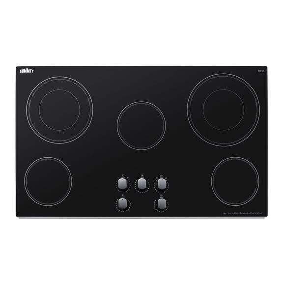36" Wide 208-240V 5-Burner Radiant Cooktop