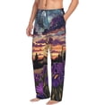 thumbnail image 6 of Logiee Starry Night Purple Irises Print Pajama Pants for Men,Men’s Pajama Bottoms,Mens PJ Pants with Pockets & Button Fly-X-Large, 6 of 6