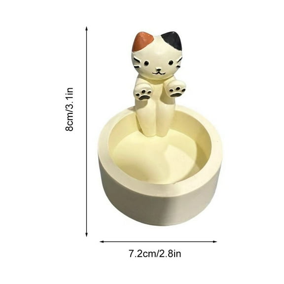 AFQH Cat candle holder cute decorative ornaments resin craft candle holder ornaments
