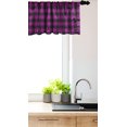 thumbnail image 2 of Ambesonne Buffalo Check Valance Pack of 2, Gingham Pattern Art, 42"X12", Purple and Black, 2 of 3