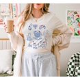 thumbnail image 2 of Cozy Hanukkah Cat Shirt, Jewish Cat Mom Graphic Tee with Menorah & Dreidel, 2 of 4