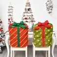 thumbnail image 5 of Christmas Chair Covers, High Back Chair Cover, 3 Colors Dining Chair Slipcover for Christmas Decorations, 5 of 8