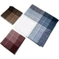 thumbnail image 4 of Men's Handkerchiefs 100% Cotton Handkerchief with Check, 4 of 9