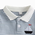 thumbnail image 7 of Baby Boy Shorts Set Summer Clothes Toddler Embroidery Striped Short Sleeve Lapel T-shirt Shorts Outfit,Sky Blue, 7 of 7