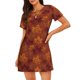 thumbnail image 1 of Disketp fall Maple para Camisón Corto de Manga Corta para Mujeres, Camisón Cómodo con Escote Redondo, Bonito y Confortable, 1 of 6