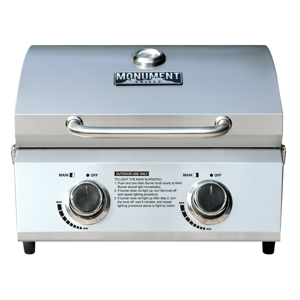 Monument Grills 19 in. 2Burner Tabletop Grill in Stainless Walmart