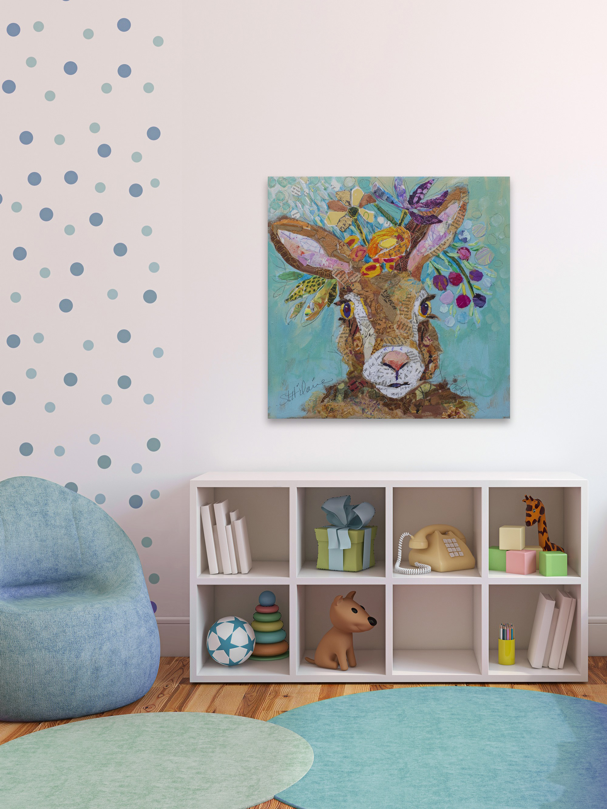 Marmont Hill Bunny by Elizabeth St. Hilaire Canvas Wall Art