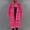 Hot Pink, variant on Womens Faux Fur Coats & Jackets- Ladies Warm Faux Fur Coat Jacket Winter Solid V-neck Outerwear Blue M