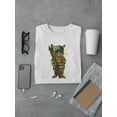 thumbnail image 3 of Tabby Ski Cat T-Shirt Men -Fab Funky Designs, Male Small, 3 of 4