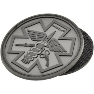 Black Tactical Medic EMT - Paramedic Star Caduceus PVC medical Patch