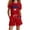 Red, variant on Toddler Girl Outfits Kids Stars and Stripes Print USA 250th Anniversary Crew Neck Short Sleeve Top and Above Knee Shorts Two Piece Set Beige 2 Years-3 Years