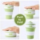 thumbnail image 3 of Vaso de café plegable (2 paquetes, 350 ml cada uno) - Taza de silicona plegable reutilizable para acampar y viajar - Verde/Rosa, 3 of 5