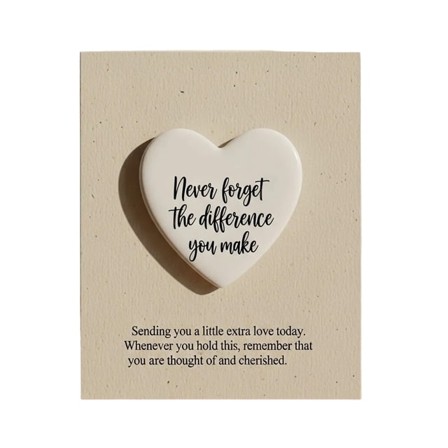 Heart Shaped Cards Acrylic Scripture Souvenir with "Friends Always Love Each Other" Inspirational Gift for Friend