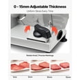 thumbnail image 4 of KFFKFF Meat Slicer, 6.7 inch 150W Electric Deli Slicer Machine with two SUS420 Blades,  0-0.6 inch Adjustable Thickness, ETL Certified Home Food-Slicer, ETL Approved, 4 of 9