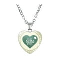 thumbnail image 2 of Collar para mujer, joyería para mujer, joyería para mujer, collar con colgante de corazón con letra de mamá, collar con piedras preciosas, collar, joyería, 2 of 2