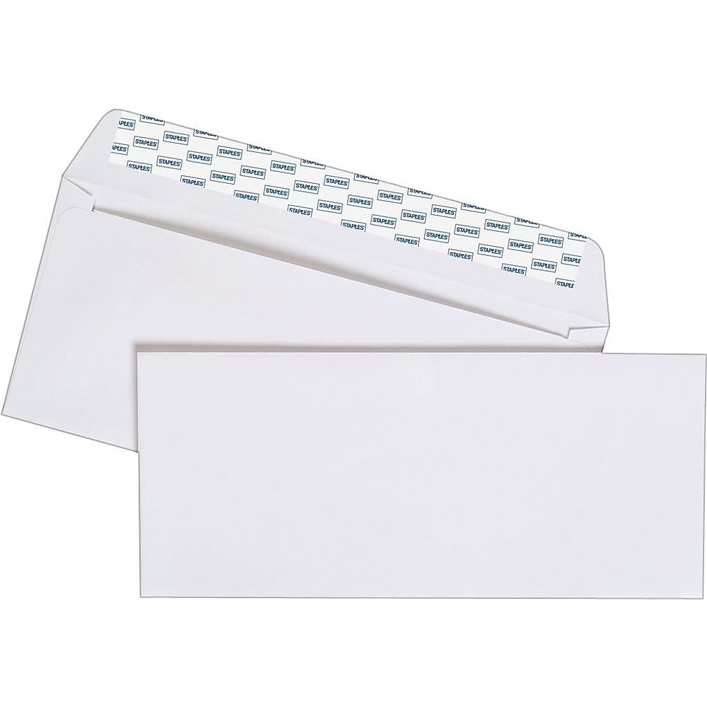 Staples EasyClose Business Envelopes 9 3 7/8" x 8 7/8" White 500/BX
