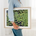 thumbnail image 4 of Lili pad Lake - Photography Nature Lake Water Botanical Scenic Garden Summer Oak Framed Wall Art Print 12 x 18 inches, 4 of 6