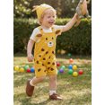 thumbnail image 5 of RUINIXCW Infant Baby Boy Girl Giraffe Outfit Nebworn Baby Photography Outfits Boys Girls Summer Rompers Clothes Sleeveless Bodysuit Jumpsuit Overalls with Hat, 5 of 7
