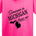 thumbnail image 4 of Inktastic Someone in Michigan Loves Me Youth T-Shirt, 4 of 5