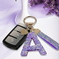 thumbnail image 2 of Bling Alphabet Keychain for Women Girls - Alloy Initial Letter (A-Z) Keychain with Sparkly Rhinestones, Cute Keychain Charms, 2 of 6
