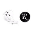 thumbnail image 1 of kurtrusly 1 Pair Men's Letter Cufflink Wedding Formal Initial Alphabet Stainless Steel Cufflink, Letter R, 1 of 8
