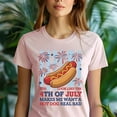 thumbnail image 5 of Funny 4th of July Hot Dog T-Shirt – Patriotic Cookout Humor Tee, Navy, Size S, 5 of 6