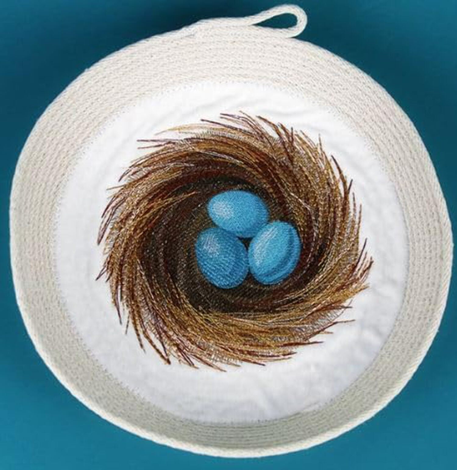 Beyond Vision Custom Bird Realistic Robin's Nest Embroidery Iron On/Sew patch (7.8" x 7.42")