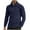Navy, variant on Lmnyox Half Zip Collared Golf Shirts for Men Solid Long Sleeve Thermal Tops Business Casual Work Shirts