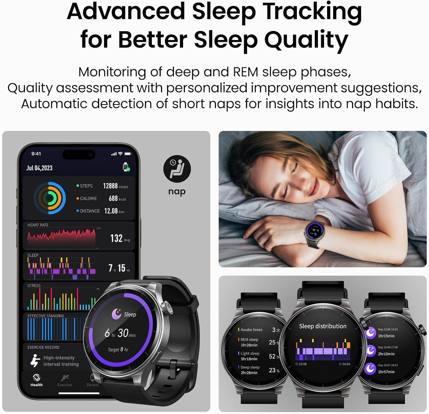 TOZO S5 Smartwatch for Men Women IP68 Waterproof Smartwatch for iPhone & Android,1.43" Ultra-Clear AMOLED Screen,Bluetooth Call(Answer/Make Calls),100+ Sports Modes Fitness Watchs with Sleep Monitor