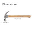 thumbnail image 3 of WorkPro 16 oz Wooden Claw Hammer, Forged Steel Head, 3 of 6