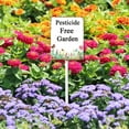 thumbnail image 3 of Eveokoki Pesticides Free Garden Yard Sign With Stake 4.6X6 Inches Wildflowers Yard Sign Garden Farm Lawn Decor Weatherproof Aluminum Sign for Outdoor Use Easy Install, 3 of 6