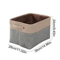 thumbnail image 2 of Foldable Fabric Storage Bin - Large-Capacity Organizer for Clothes/Toys/Gifts, Soft Collapsible Storage Basket for Home Use, Durable Washable Fabric with Reinforced Handles, 15*11*9in, Brown, 2 of 7