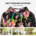 thumbnail image 6 of Hoodies for Women - Big Rose Flowers Comfrt Colour Drawstring Women'S Fashion Hoodies & Sweatshirts, Fall Outfits Clothes for Women 2024 Pullover with Kangaroo Pocket, 6 of 7