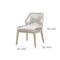 thumbnail image 6 of Dining Chair with Woven Rope Back, Set of 2,Brown and Gray- Saltoro Sherpi, 6 of 6