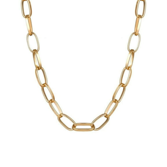 Clerance! Gold Personality Fashion Alloy European And American Splicing Necklace Trend Ins Cold Style Clothing All-Match Clavicle Chain