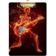 thumbnail image 1 of FMSHPON Fire Skull Guitar Clipboard Hardboard Wood Nursing Clip Board and Pull for Standard A4 Letter 13x9 inches, 1 of 7