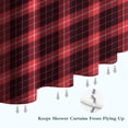 thumbnail image 6 of Red and Black Plaid Pattern Shower Curtain 36"x72" ,Bathroom Decorative Shower Curtains Set with 12 Hooks,Modern Waterproof Washable Shower Curtain, 6 of 6