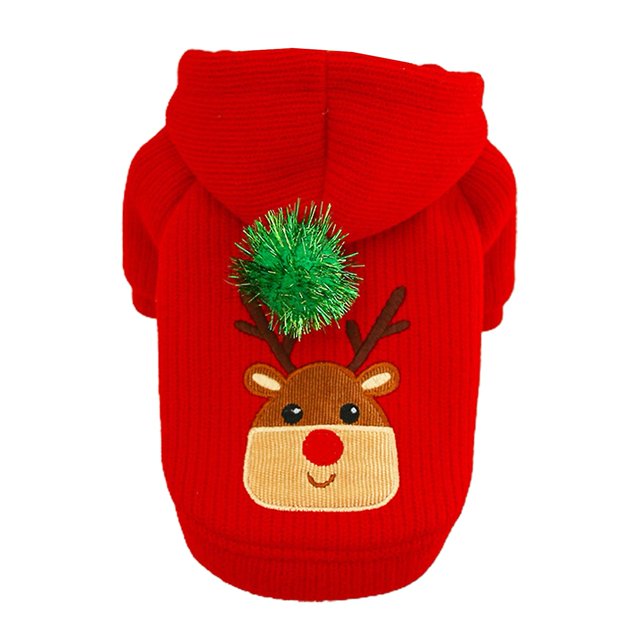 Disfraz de perro con diseño de ciervo de dibujos animados, Cosplay, perros cálidos, pareja, vestido con capucha para Navidad JAMW Sencillez