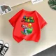 thumbnail image 3 of Camiseta de algodón de verano para niños y niñas con estampado de dibujos animados de Mario, cómoda y informal, con diseño de Sunshine, para juego de bebés y niños, 3 of 5
