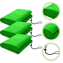 WRISTBIQUE 3pcs Nonwoven Garden Covers Green Drawstring Design for Gardener Use and Outdoor Plants